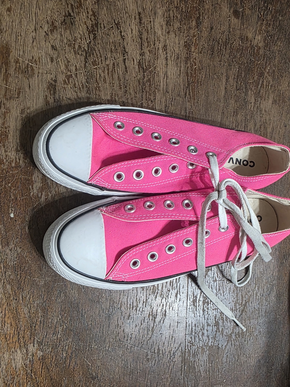 Converse Pink Canvas Low Top Sneakers